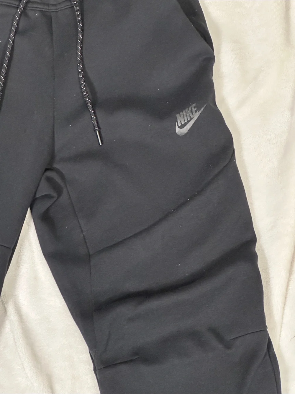 Nike Kids Black Fleece Joggers with Drawstring